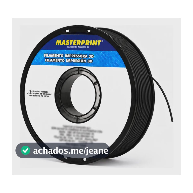 Filamento Impressão 3d Masterprint Petg Preto Fosco Preto Fosco
