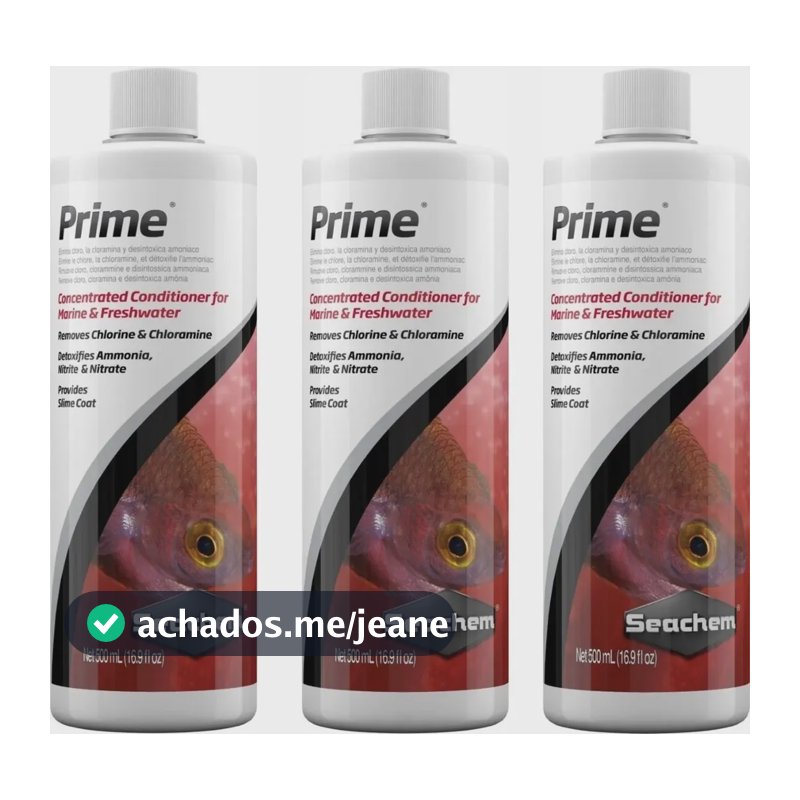 Seachem Prime 500ml Kit Com 3 Unidades