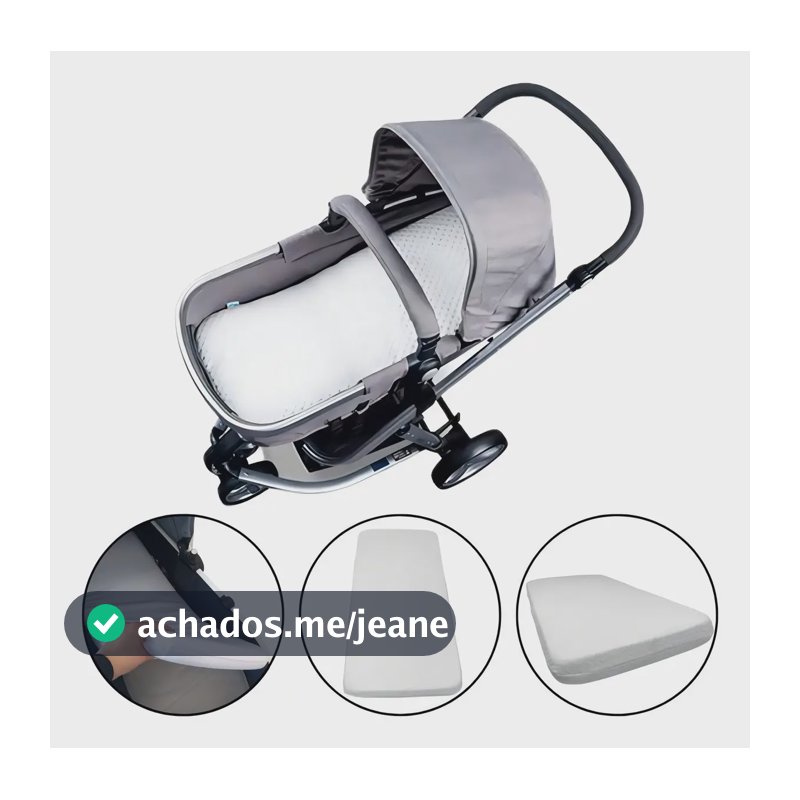 Colchonete Para Carrinho Moises Capa Removível Em Algodão Babyland Multimarcas