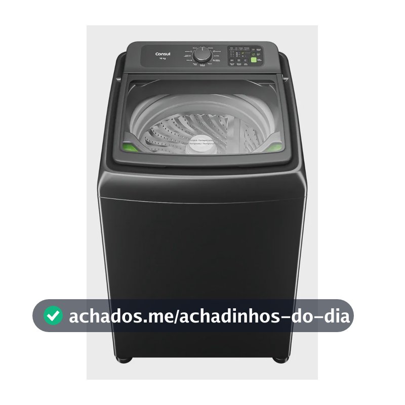 Máquina de Lavar Consul 16Kg Titanium com Modo Eco - CWN16A9
