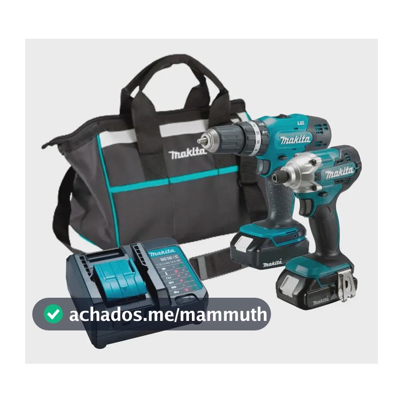 kit Parafusadeira 18v 2bat+carregador+bolsa Makita DLX2336Y01