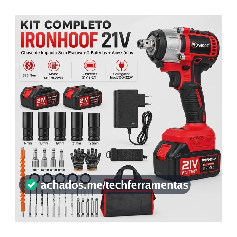 Chave De Impacto Brushless Professional 2 Bateria