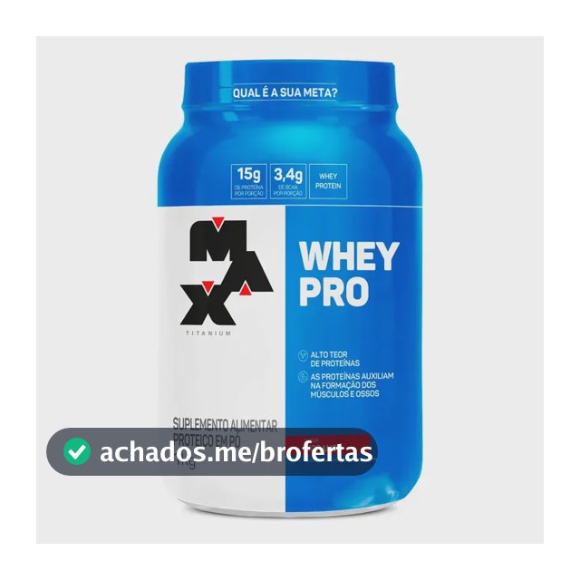 Proteína Max Titanium Whey Pro Concetrado em pó sabor Morango x 1kg