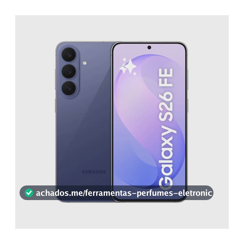 Celular Samsung Galaxy S26 FE 128GB, 8GB RAM Tela 6,7" - Azul cobalto