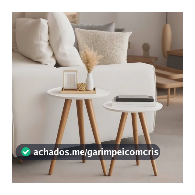 Mesa De Canto Pé Palito 2 Mesas Tripe Redonda Fosca