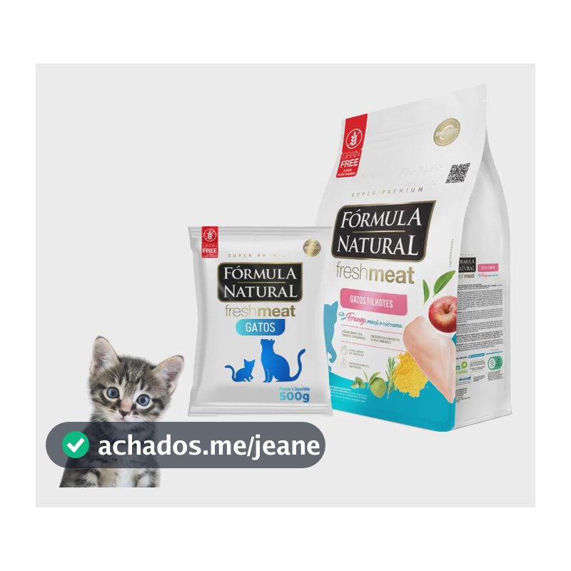 Ração Fórmula Natural Fresh Meat Gatos Filhotes Frango 500g