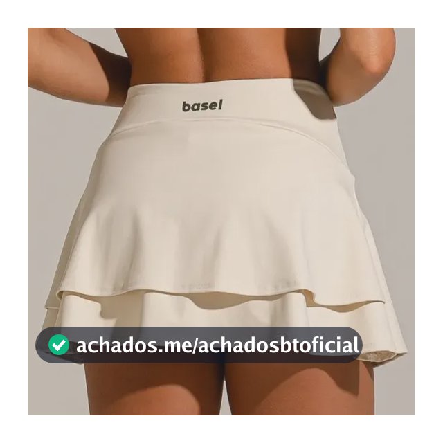 Shorts Saia Elite Feminina Esporte Padel Tenis Fitness Basel Bege Gg