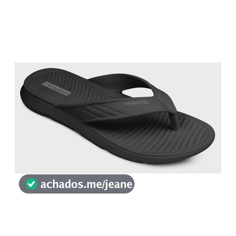 Chinelo Ortopédico Super Leve Masculino Boaonda Bolt Confort Preto 43 Br