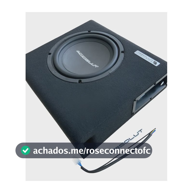 Caixa Som Amplificada Carro Mini Slim Sub 8 Pol Absolut