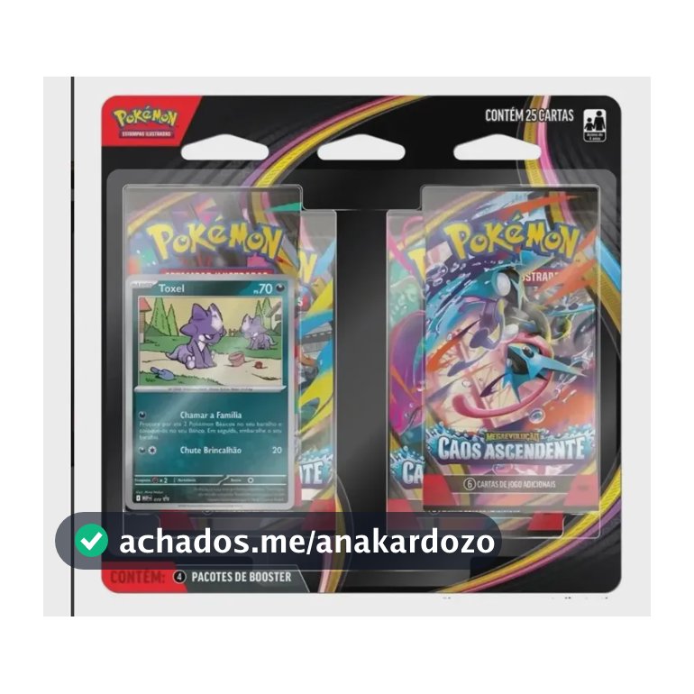 Box Pokémon Case Lacrada- Blister Quádruplo Caos Ascendente Português
