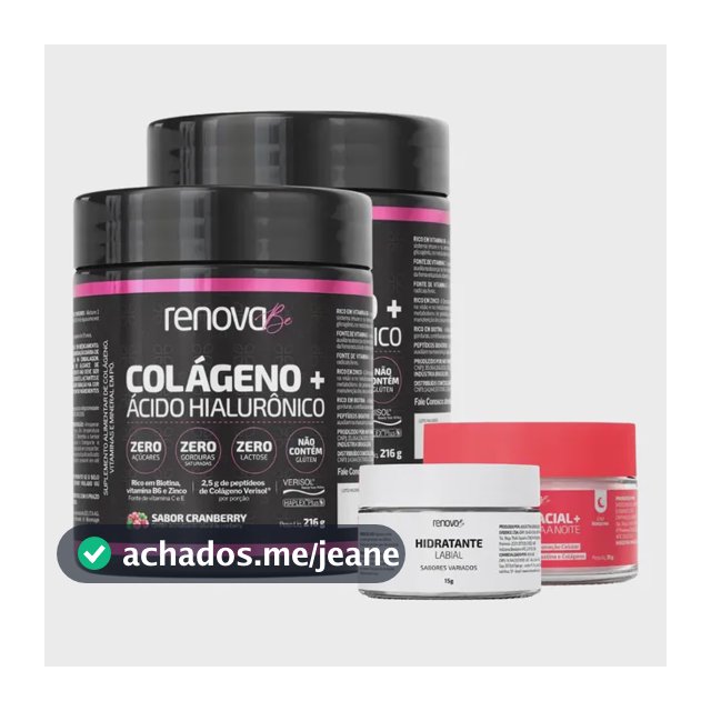 Kit Colágeno Verisol + Balm Labial + Creme Retinol Renova Be