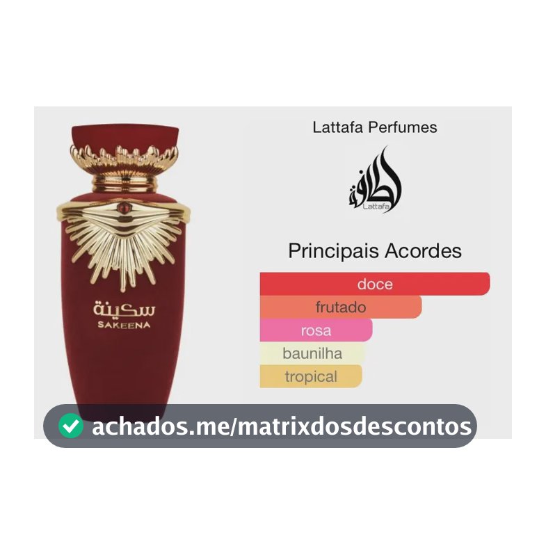 Perfume Sakeena Lattafa Edp Feminino 100ml Original