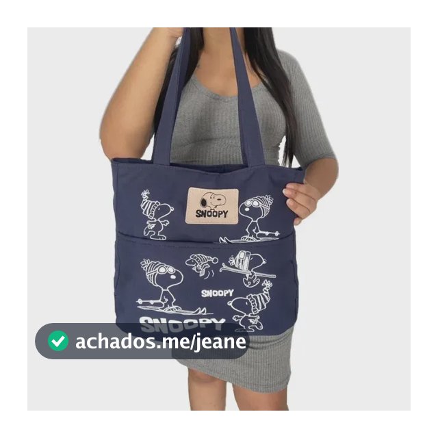 Bolsa Feminina Snoopy Lindíssima Com Alça 3 Compartimento
