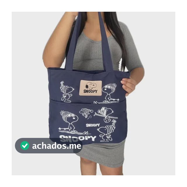 Bolsa Feminina Snoopy Lindíssima Com Alça 3 Compartimento