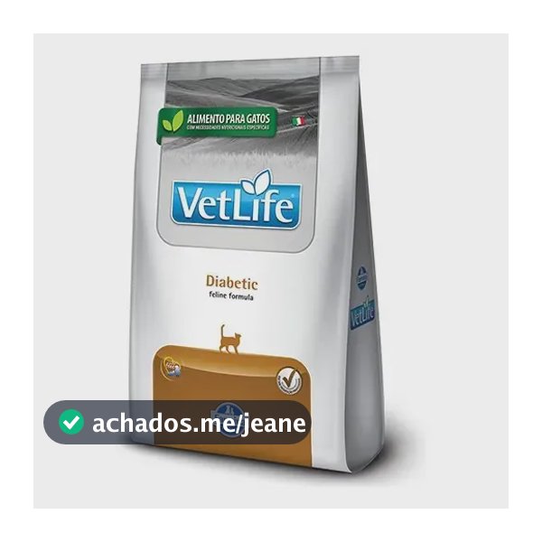 Ração Vet Life Feline Diabetic Para Gatos Adultos - 2kg