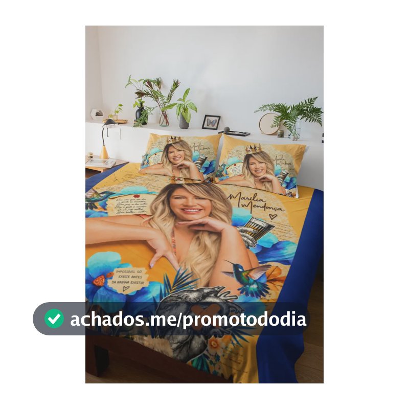 Lençol Queen 3 Pçs Marília Mendonça Rainha Da Sofrência Azul