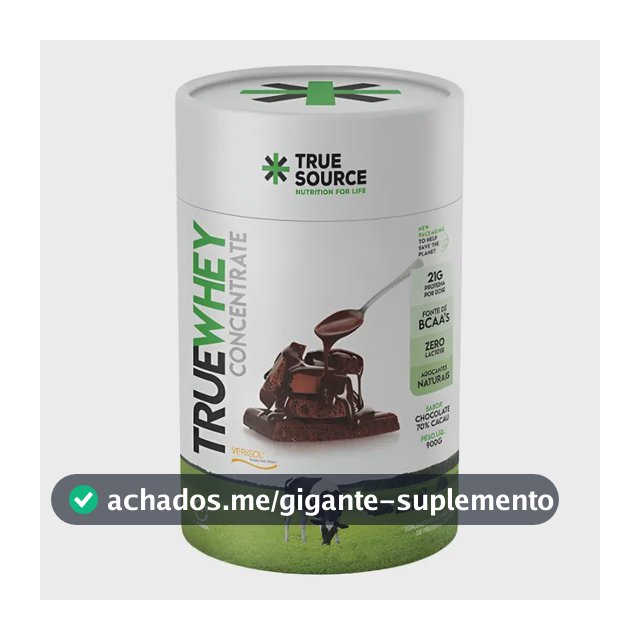 True Whey Concentrado Refil 900g Zero Lactose - True Source Cacau