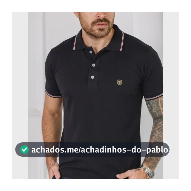 Camisa Polo Masculina Casual Slim Algodão