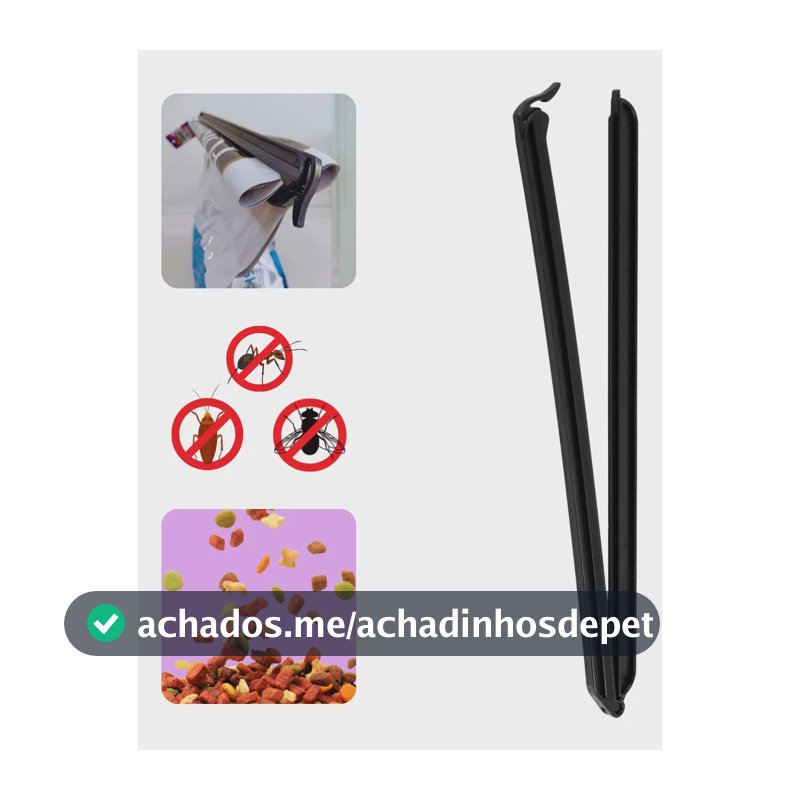 Lacre Big Pet Fecho Para Saco De Ração Da Pet Games Com 50cm Preto