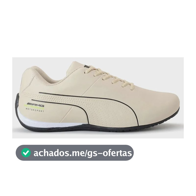 Tênis Puma Mercedes Masculino Amg Petronas Confortável Leve Bege 43 Br