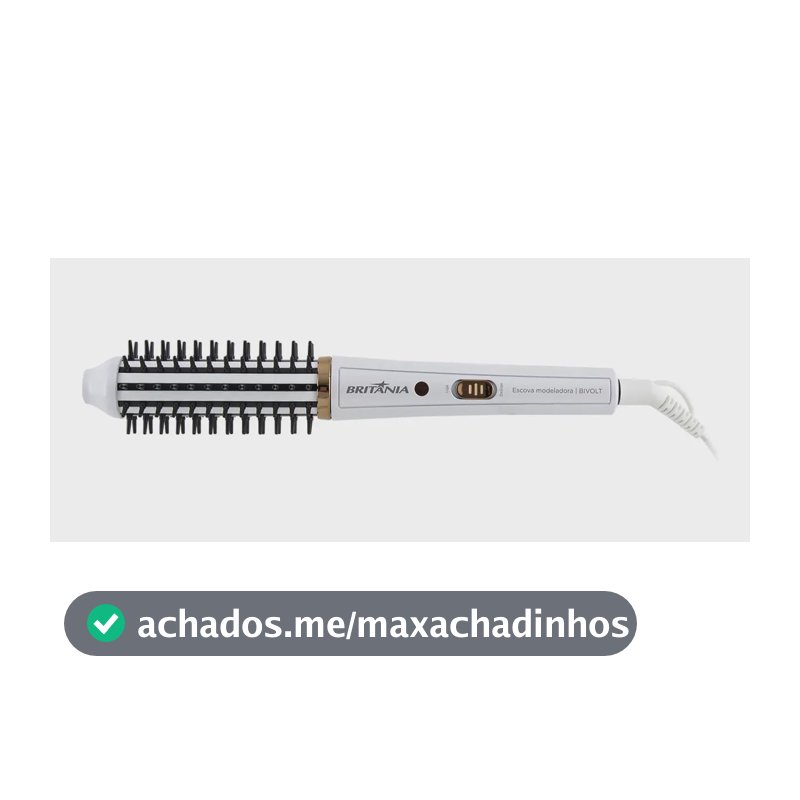 Escova Modeladora Britânia 2 em 1 Branca Antiaderente 60W BEC04 Bivolt