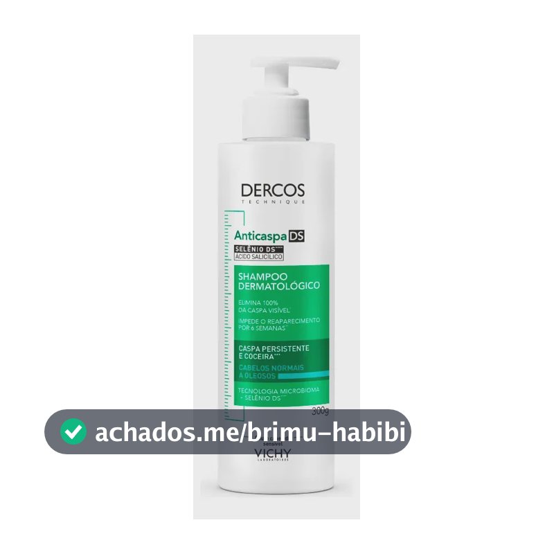 Shampoo Anticaspa Cabelos Normais a Oleosos, Dercos DS Vichy, 300g