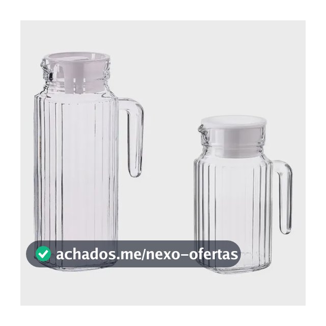 Kit Jarra De Vidro Classic C/ Tampa 500ml E 1000ml Le Bianco Transparente