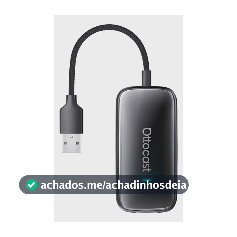 Ottocast Adaptador Sem Fio Carplay/android Auto 4gb 32gb