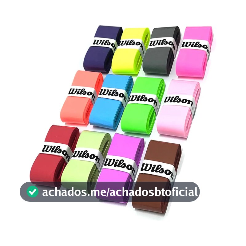 Kit 20 Overgrip Wilson Para Beach Tennis Tênis Padel Preto Cor Sem Furação 20 Color