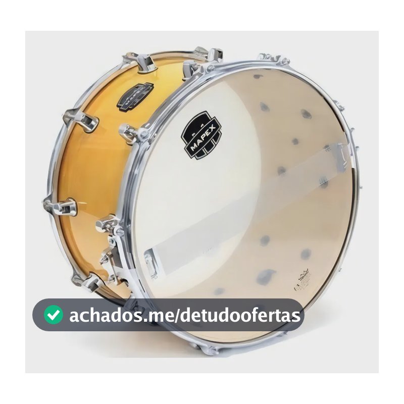 Caixa Mapex MPX 14x8 Natural Madeira Aço 10 Parafusos Bateria