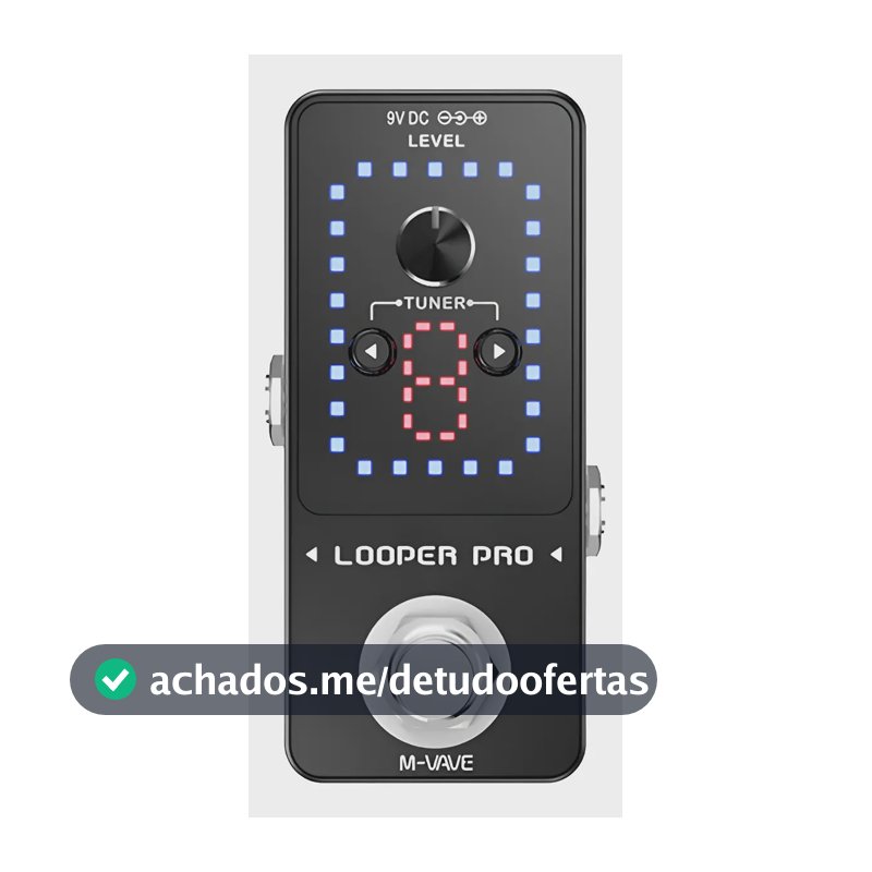 M-vave Pedal De Guitarra Simulador Pedal Afinador Guitarra Preto