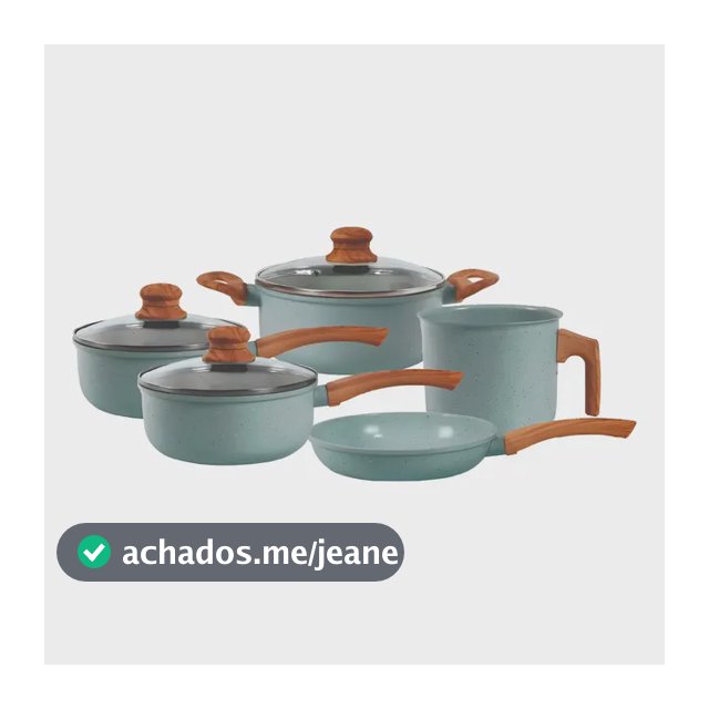 Jogo De Panelas Cerâmico Triplo Indução Tuut Ecoglid 5 Peças Cor Marble