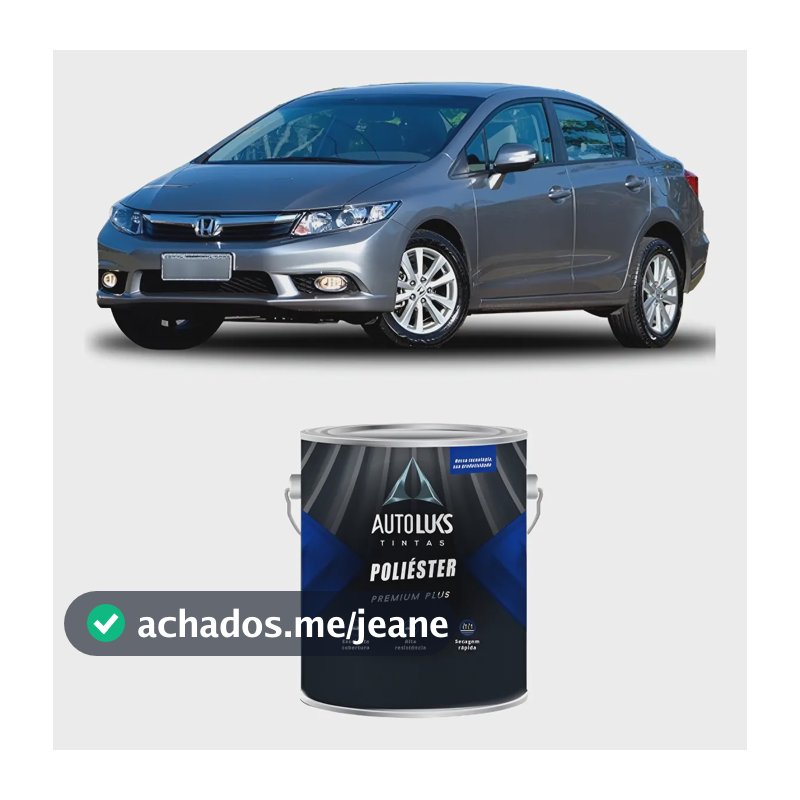 Tinta Automotiva Poliéster Cinza Paladium Honda 900ml