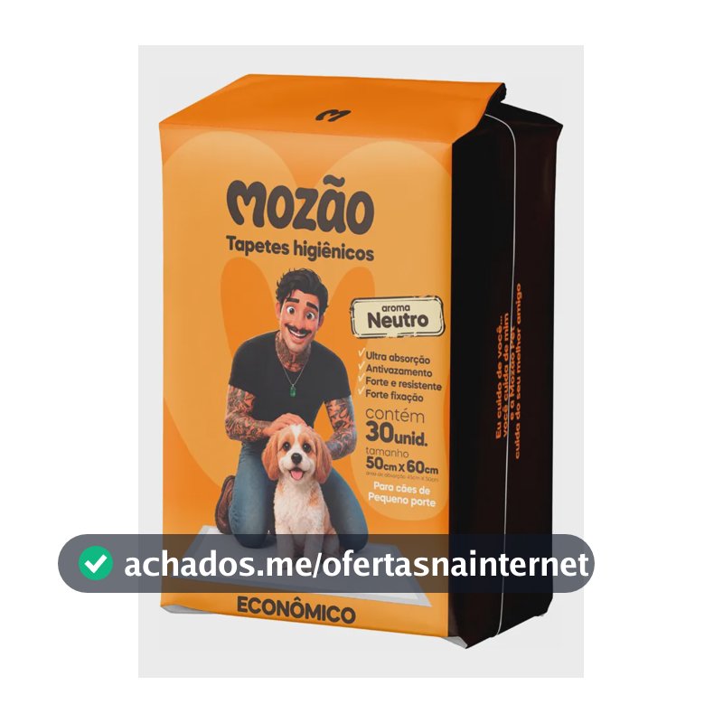 Tapete Higienico - Mozão Pads Neutro 50x60cm Com 30 Un