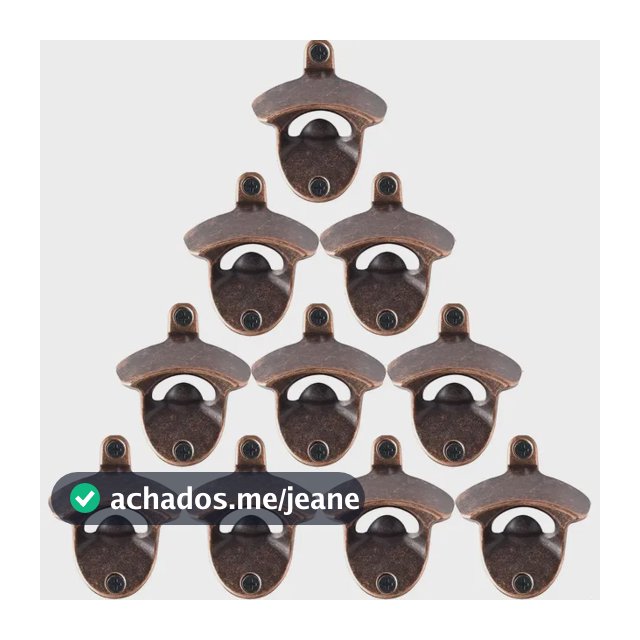 Abridor De Garrafas De Parede De Cobre Antigo, Pacote Com 10