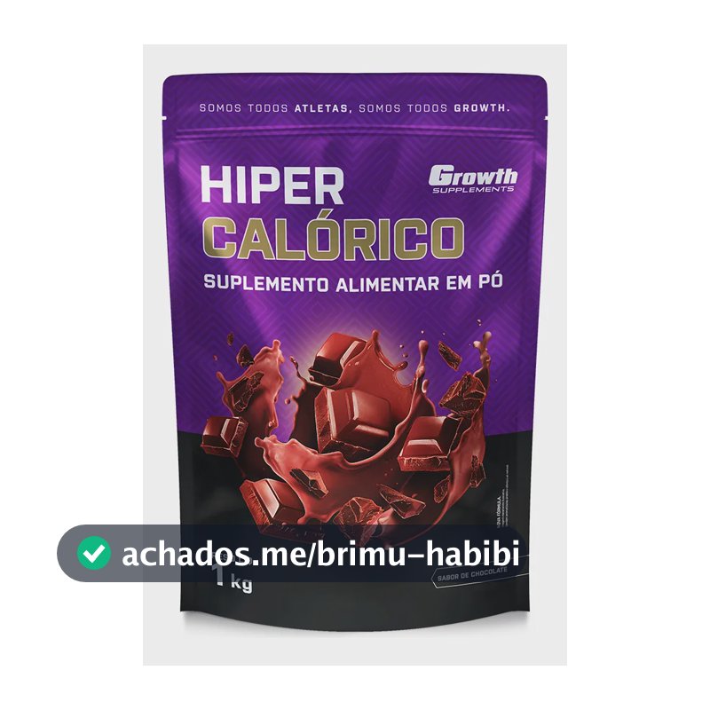 Hipercalórico 1kg Growth Supplements - Sabor Chocolate