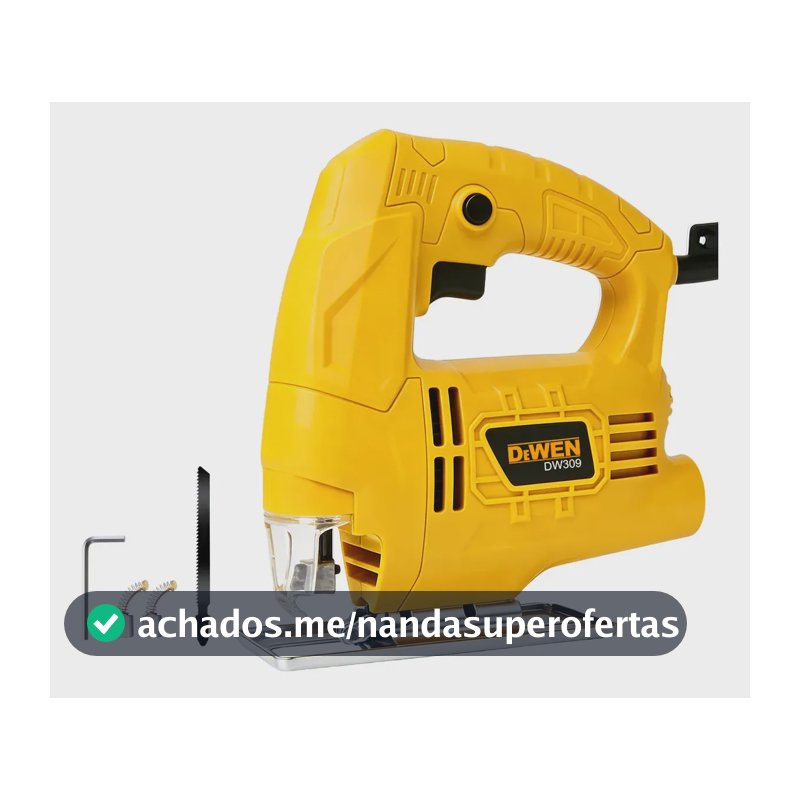 Serra Tico-tico DeWEN Elétrica 600W Com Velocidade Variável 3000 RPM para Marcenaria