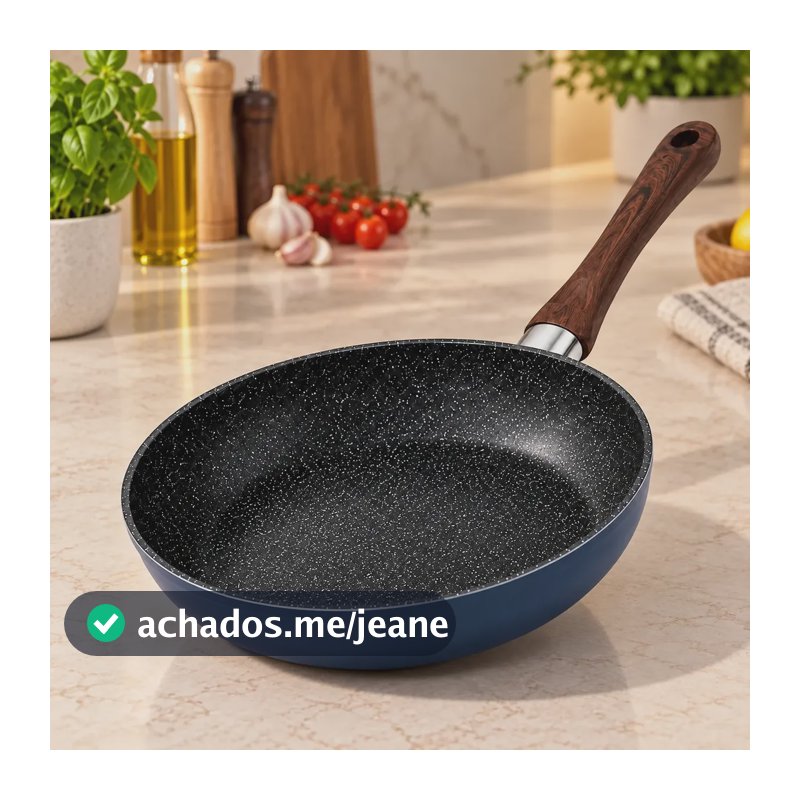 Frigideira Cerâmica Antiaderente Indução 24 Cm Azul