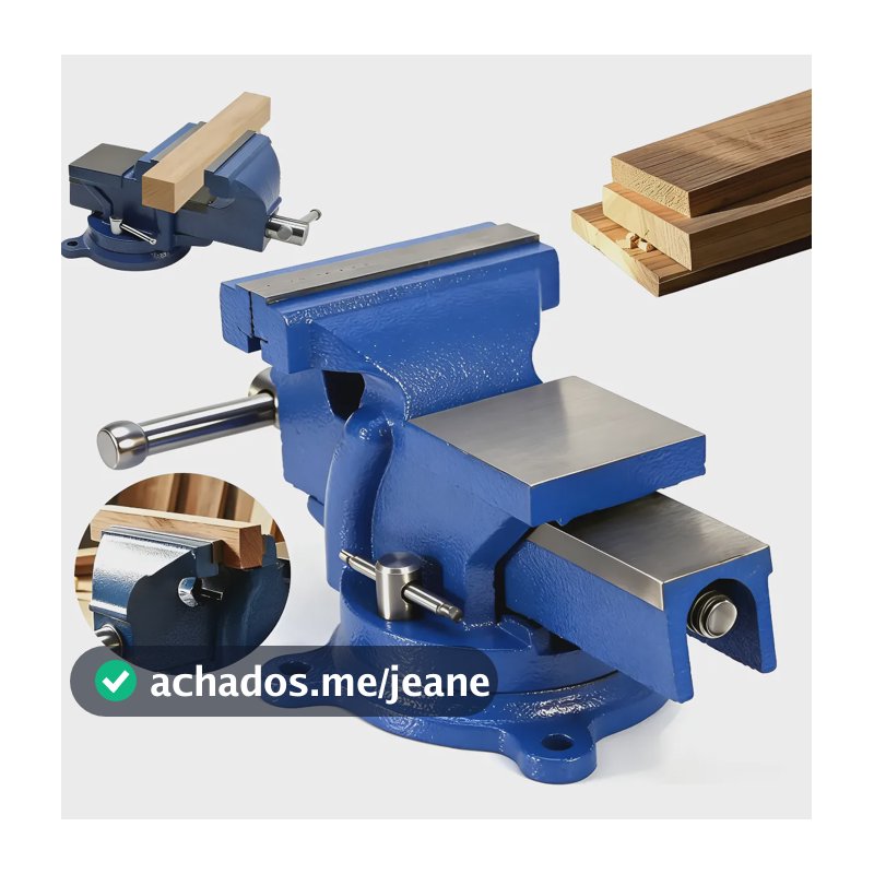 Torno Morsa De Bancada Rotativa Com Mordente Fixo 125mm N°5 Azul