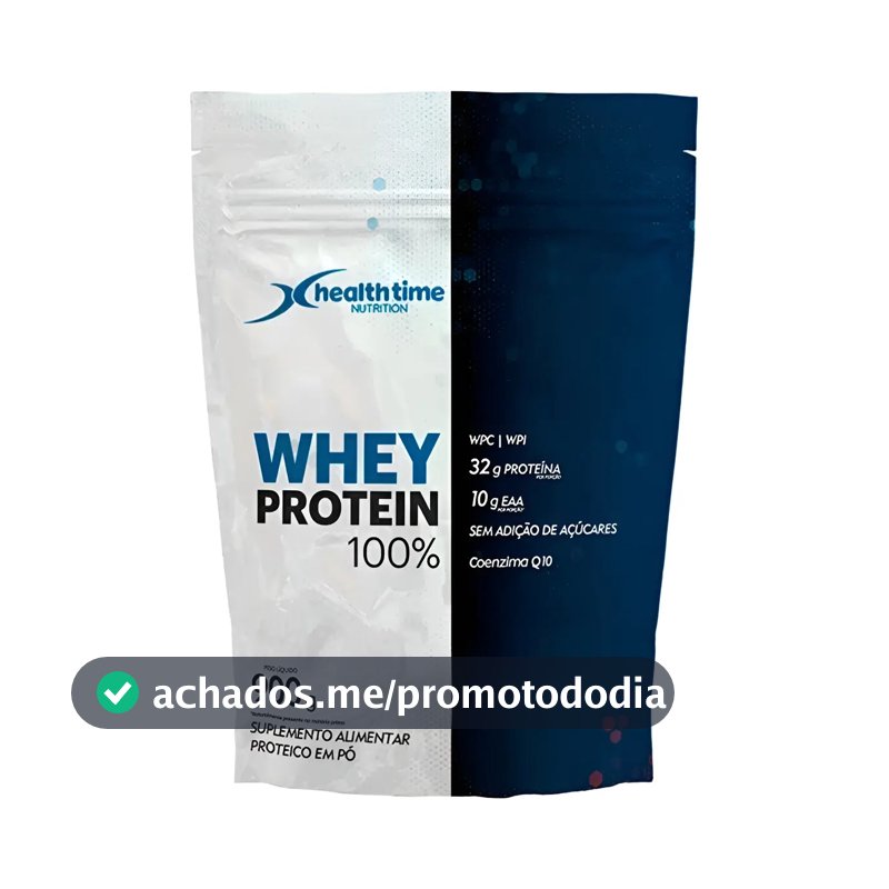 Whey Protein 100% HealthTime Isolado Banana Canela 900g Glúten Free