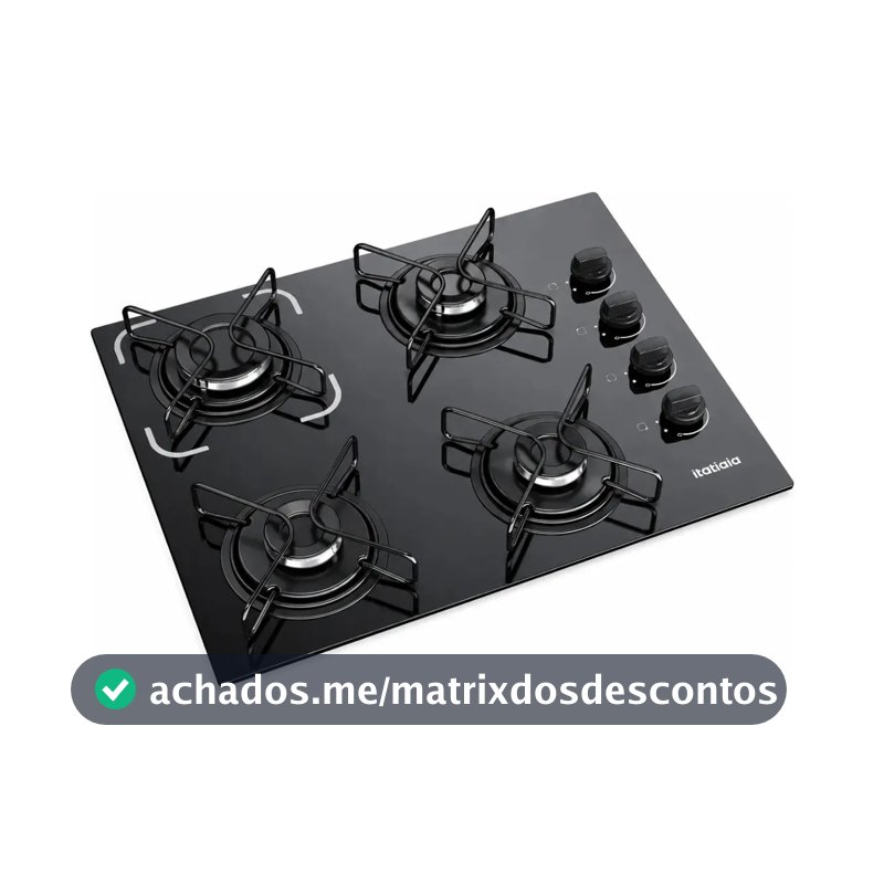Cooktop Itatiaia Essencial 4 Bocas cor Preto