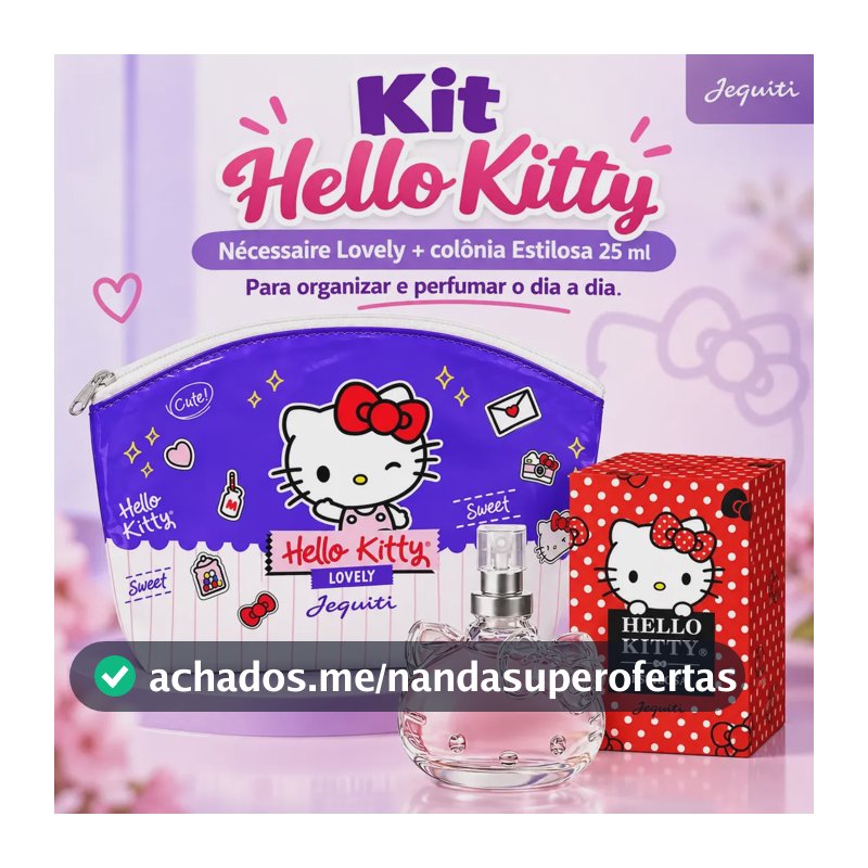 Perfume Hello Kitty Estilosa Jequiti Original 25 Ml