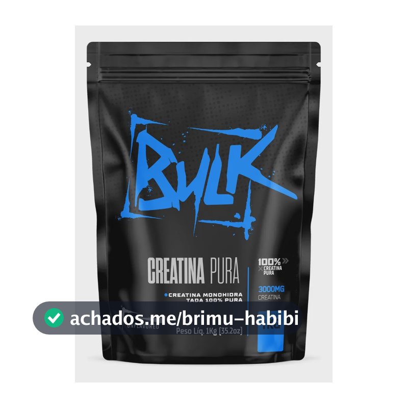 Creatina 1kg Monohidratada 100% Pura Bulk Nutrition