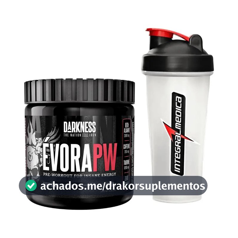 Kit Darkness Évora Pw Pó 300g + Coqueteleira Sabor Limão