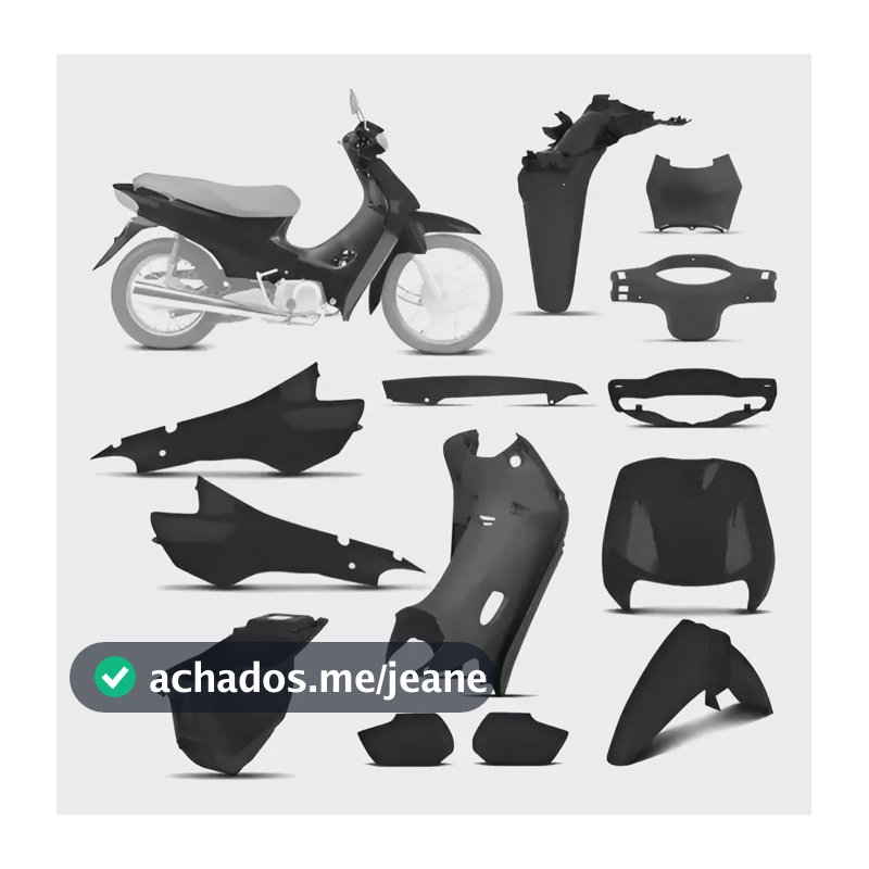 Carenagem Completa Roupagem Biz 100 1998 1999 2000  A 2004  Preto 2000 2001 2002 2003 2004 2005