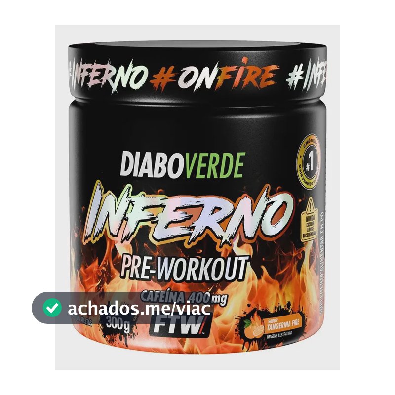 Suplemento FTW Diabo Verde Diablo en pó sabor tangerina fire x 300g