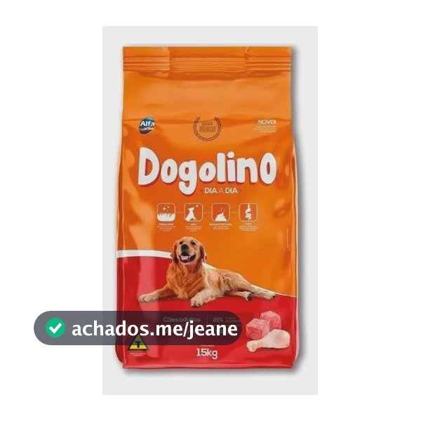 Ração Premium Dogolino Para Cães Sabor Carne E Frango 15kg