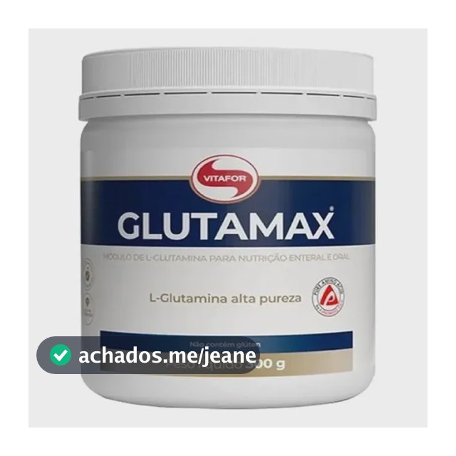 Glutamax Suplemento Alimentar Glutamina Em Pó Sem Sabor 300g Vitafor
