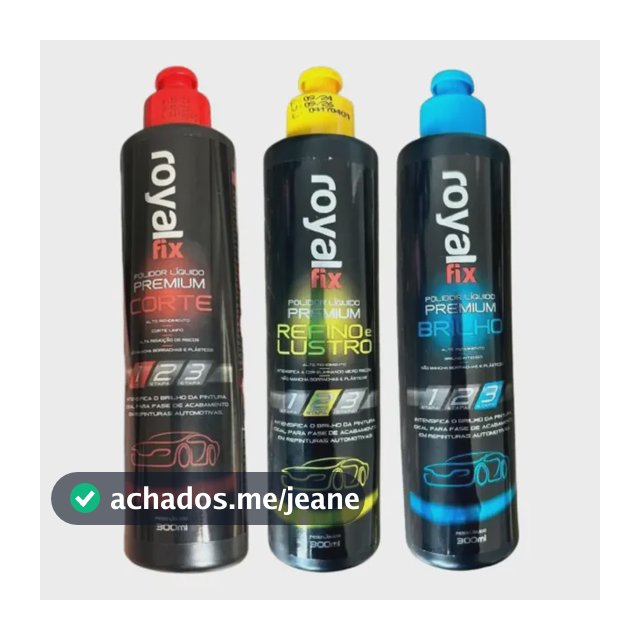 Kit Polimento Automotivo Polidor Corte Refino Lustro Brilho