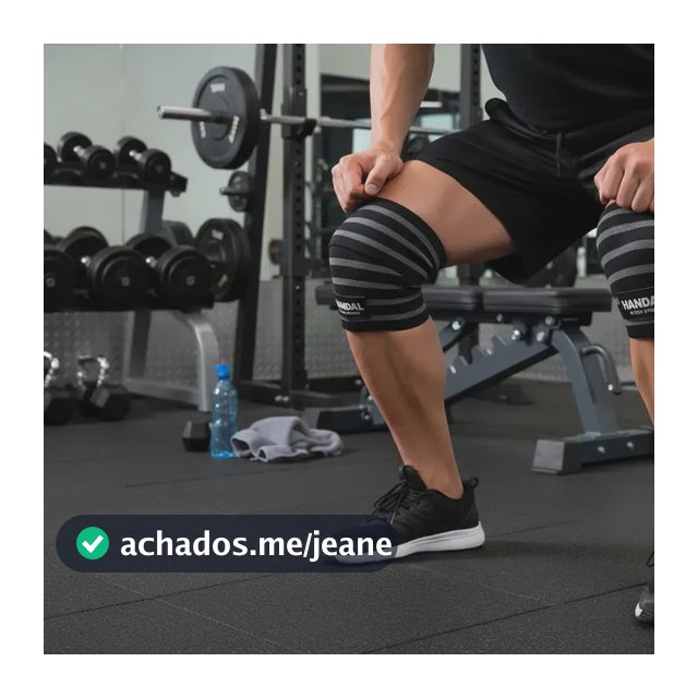 Faixa Elástica Joelho Ou Tornozelo Agachamento Par - Handal